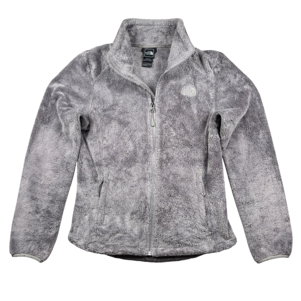 The North Face Osito Fleece Jacket Women Small Gray Full Zip Plush Soft